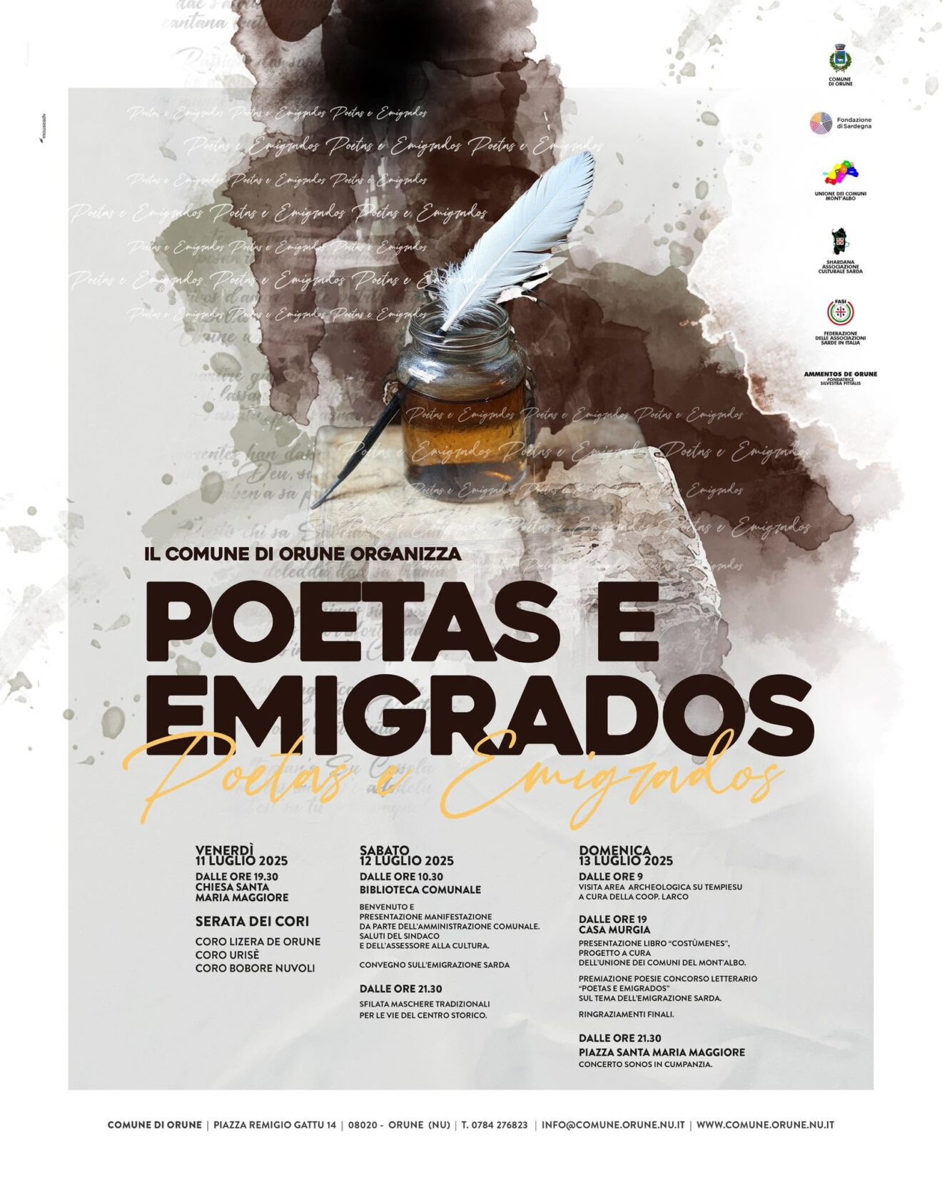 A Orune torrat Poetas e emigrados, tres dies de cultura e traditziones